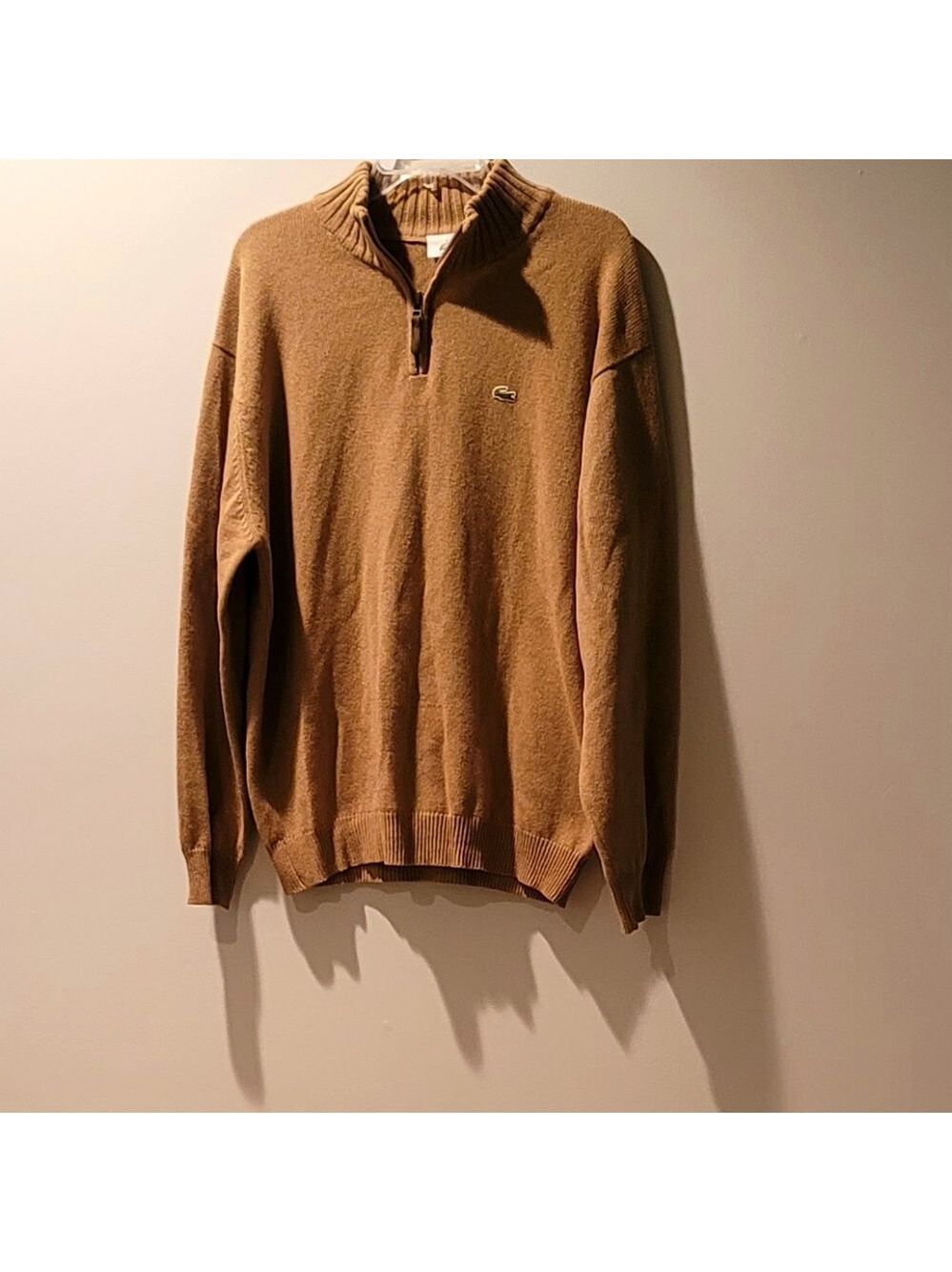 Lacoste Half Zip Pull-Over Wool Sweater Size XXL